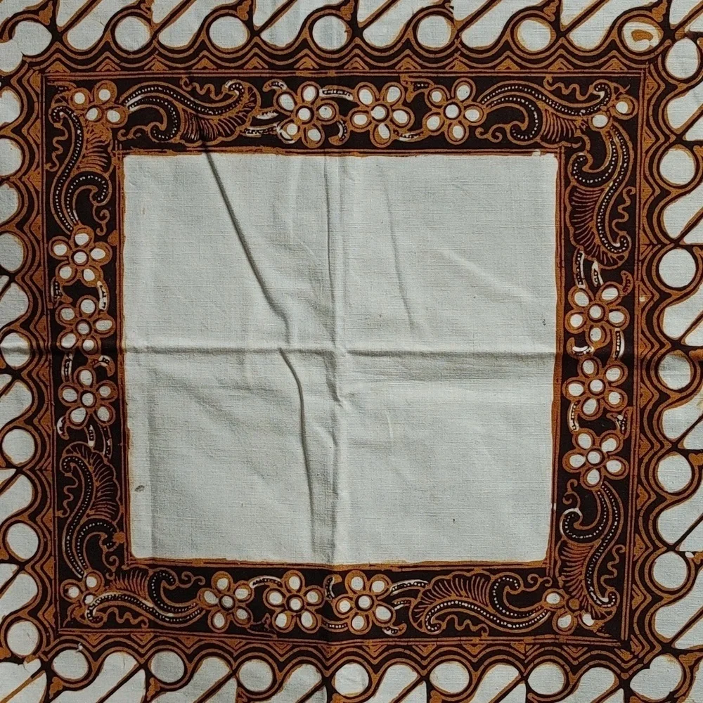 Brown & Off-White Batik Pillow Cover 25.5x24.5